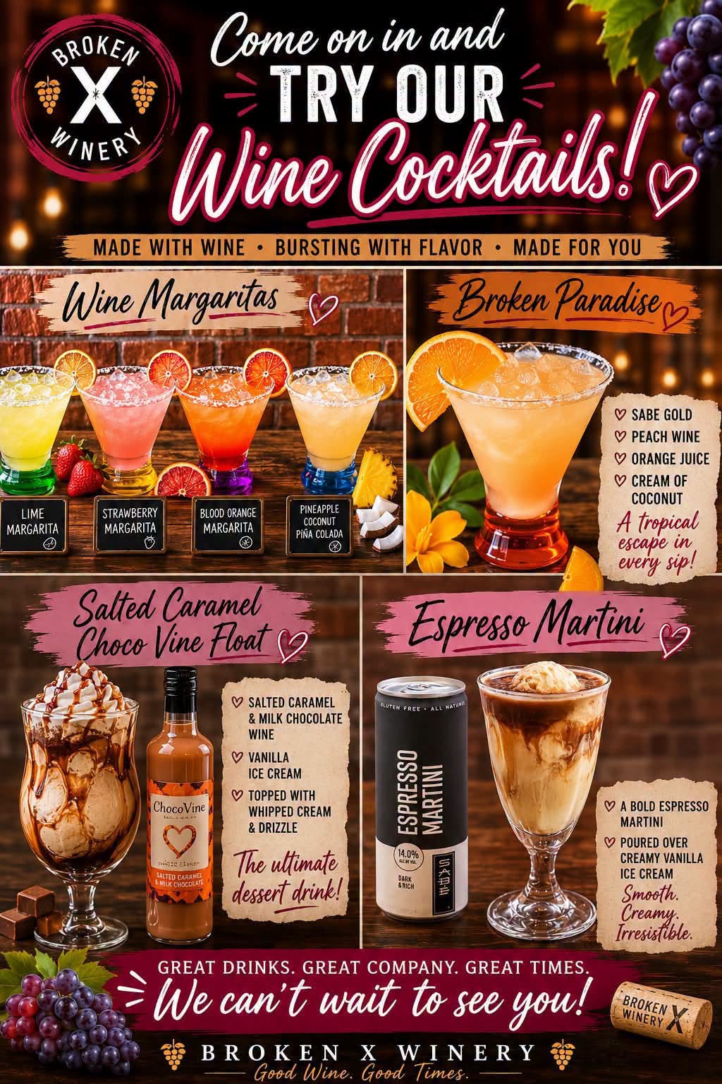 Wine Cocktails Flyer